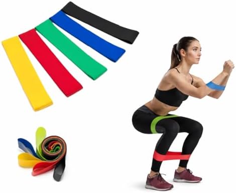 Kit 5 Faixas Elasticas Mini Band Para Exercício Funcional Corpo T...