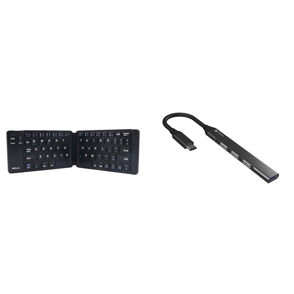 Portronics Chicklet Foldable QWERTY Keyboard, Mini Pocket Sized, Rechargeable, Bluetooth Wireless, O-image-21