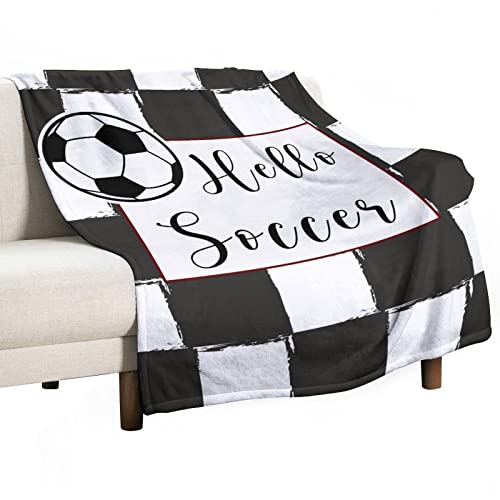 Couverture Hello Soccer surdimensionnée en textile super doux et finitions premium