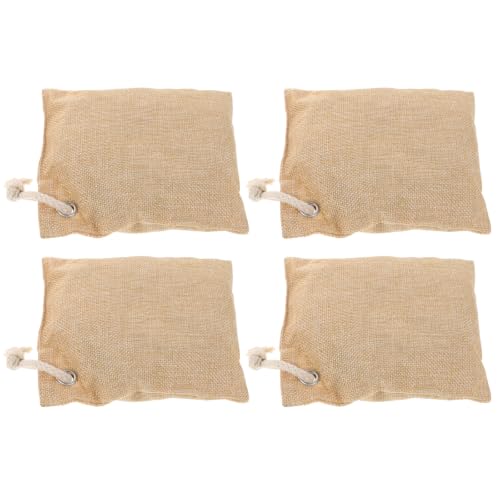Carbón activado de bambú reutilizable de 200g, absorbe olores y humedad en armarios
