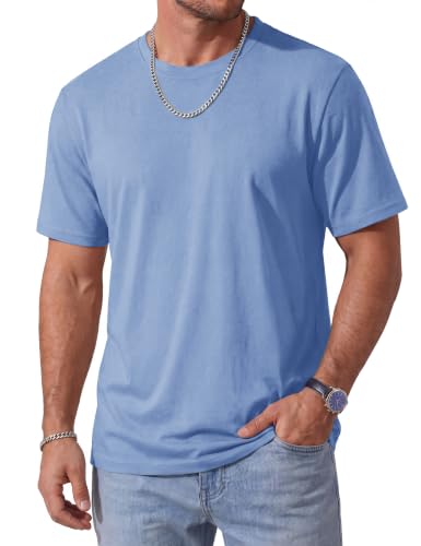 Image of MAGCOMSEN Mens T-Shirts Short Sleeve UPF 50+ Lightweight Moisture Wicking Basic Crewneck Casual Summer Cooling T Shirt