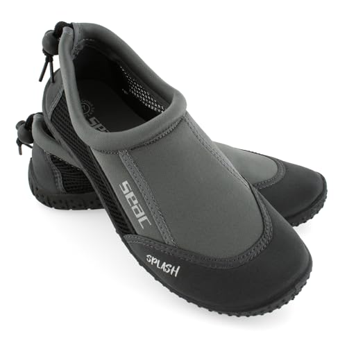 SEAC Splash, Chaussures de Rocher pour Adultes et Enfants, Chaussures à séchage Rapide pour la mer, la Plage et la Piscine, Gris/Noir, 41