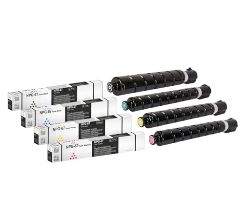 Image of NPG-67 Toner Cartridge Compatible for Printers IR C3320 / C3325 / C3330 / C3520 / C3525 / C3530 / IR C3020 / C3226 (NPG-67 - 4 Color Combo)