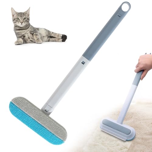 Ambolio Épilateur pour Poils d'animaux 4 en 1 avec Tige d'extension, Cat Hair Remover Animaux Chat & Chien réutilisable,Ramasse Poils Animaux Multifonction pour Tapis Canapé Vêtements Literie