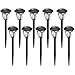 HECARIM Solar Lights Outdoor, 10 Pack Solar Pathway Lights, Solar Powered Garden Lights, Waterproof LED Solar Landscape Lights for Walkway, Pathway, Lawn, Yard and Driveway