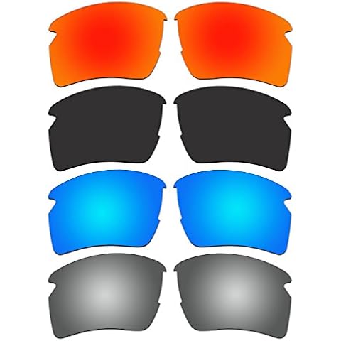 ACOMPATIBLE 4 Pair Replacement Polarized Lenses for Oakley Flak 2.0 XL Sunglasses OO9188 Pack P7… Cover
