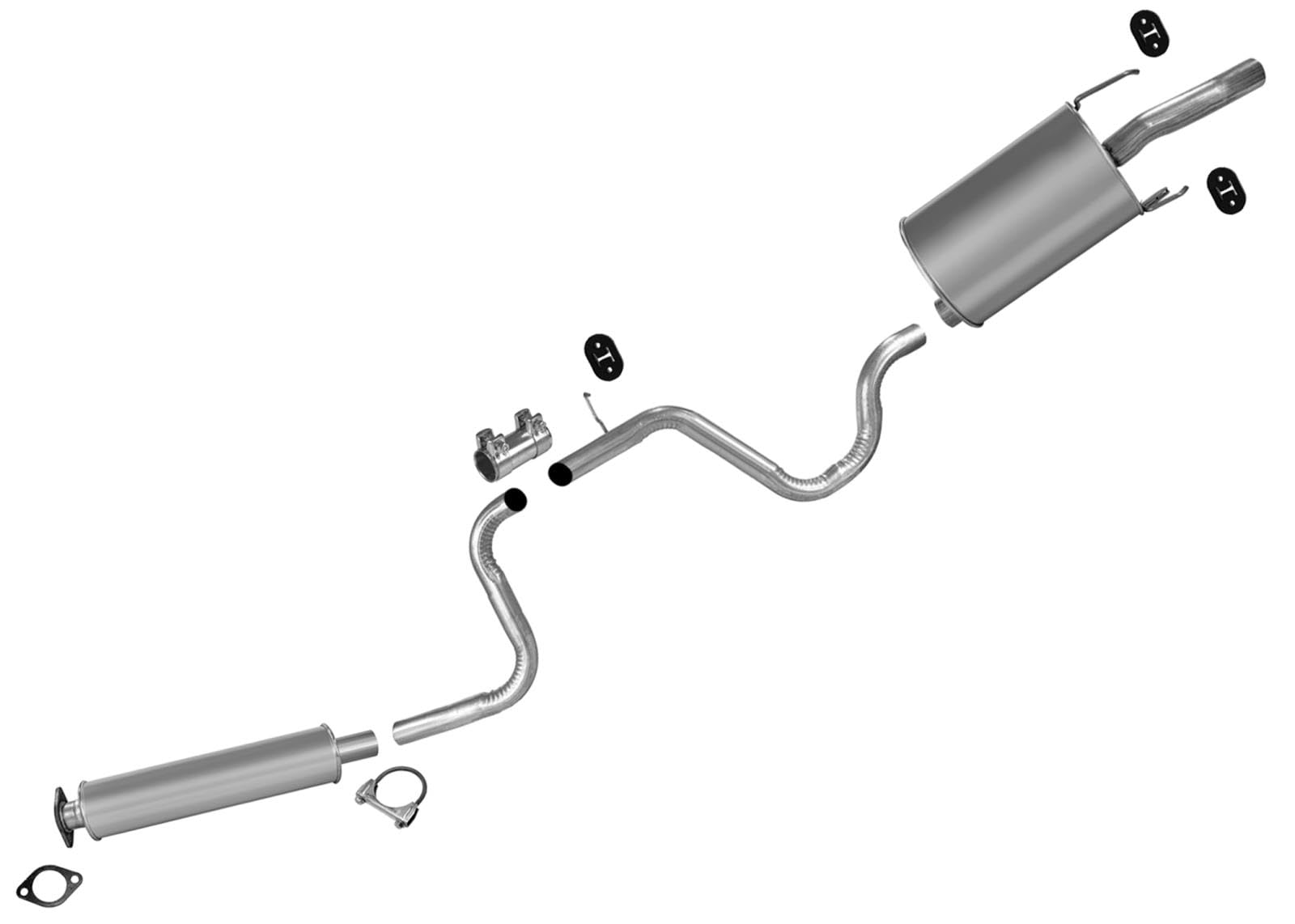 Rrear Muffler Resonator Exhaust Pipe Exhaust System for Chevrolet Impala 3.5L 2006 2007 2008 2009 2010 2011 Exhaust System Kit