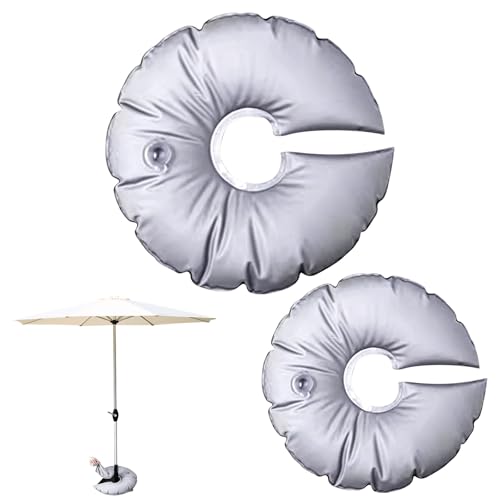 EVBOTGEE 2 Poids pour Pieds de Parasol, Sacs de lestage de 38 cm/50 cm, remplissables de Sable ou d'eau, pour parasols, Balcon, Plage, terrasse