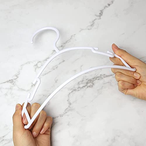 GoodtoU Baby Hangers 100 Pack, Plastic Infant & Toddler Clothes Hangers with Non-Slip Shoulder Notches, Space-Saving Nursery Closet Hangers for Newborn, White by GoodtoU - Image 5