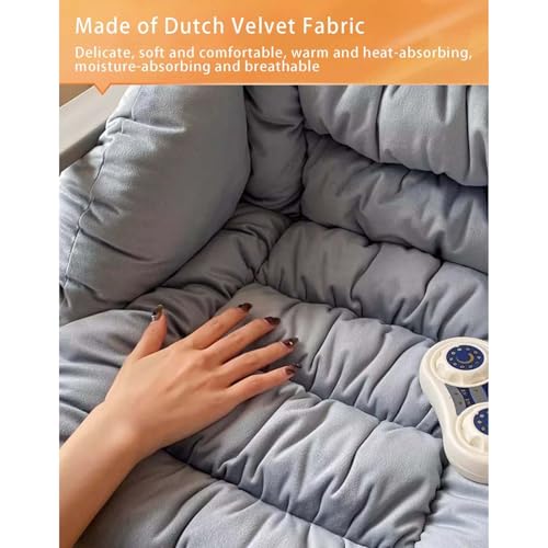 Coussin chauffant fauteuil roulant double zone avec dossier et commande individuelle - 8