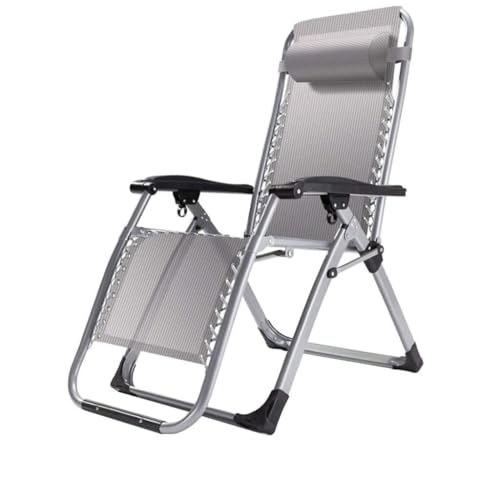 Chaise longue pliante en toile de qualité supérieure avec appui-tête ajustable