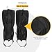 Budlgyexi 2PCS Gators for Hiking Boots-Gaiters for Hiking, Waterproof, Sandproof and Anti-Mosquito Bites for Muddy Ground, Desert and Garden (Black)