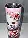 Valentine Bear Tumbler - Cute and Durable Handmade Tumbler with Roses and Hearts for Your Valentine
