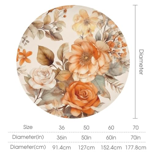 Nappe de table ronde antitache beige clair pour repas sans stress - 3
