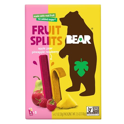 Bear, Fruit Splits Raspberry Pineapple, 3.5 Ounce