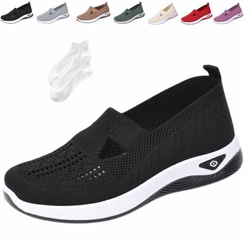 Orthowalkway Women's Shoes,Women's Woven Orthopedic Breathable Soft Shoes,Orthopedic Shoes for Women (1pcs-A,43)