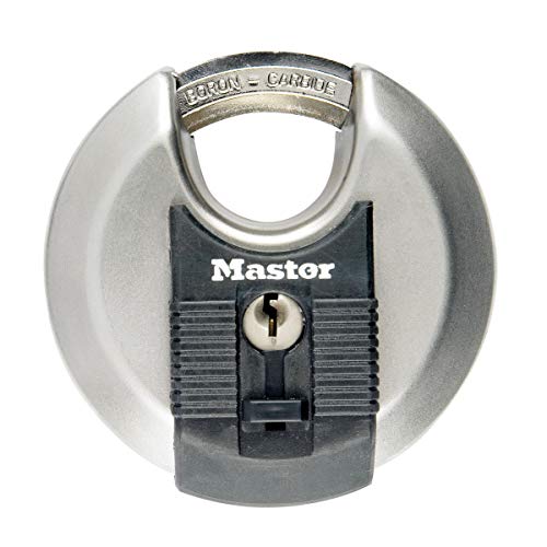 Preisvergleich Produktbild MASTER LOCK Disc-Vorhängeschloss [Schlüssel] [Edelstahl] [Außenbereich] M50EURD - Ideal für Lagerräume, Garagen etc.