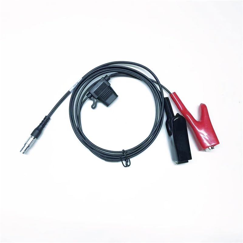 Power Cable PN 565854 for Total Station to External 12VDC CAR Battery 5PIN to Alligator Clips