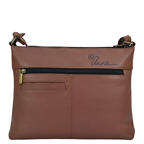 Image of Anna by Anuschka Women's Genuine Leather Medium Crossbody with External Zipper Pocket