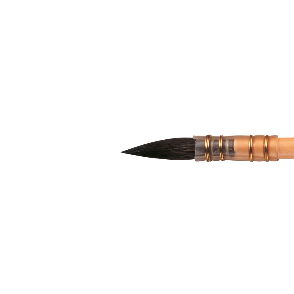 Winsor & Newton Pennello in Puro Scoiattolo per Acquerelli Manico Corto - Tondo N 00 - 7 mm