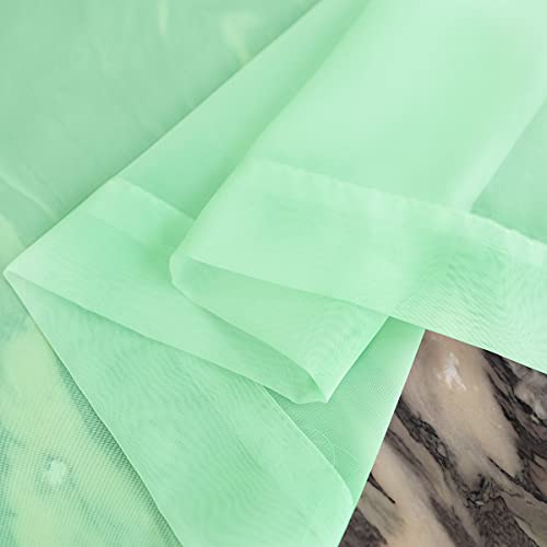Image of Window Light Green Sheer Curtains 63 Inches Long 2 Panels Clear Curtain Basic Rod Pocket Panel 12 Colors White Beige Grey Purple Pink 63 72 84 95 108 Inch For Bedroom Children Living Room Yard Kitchen