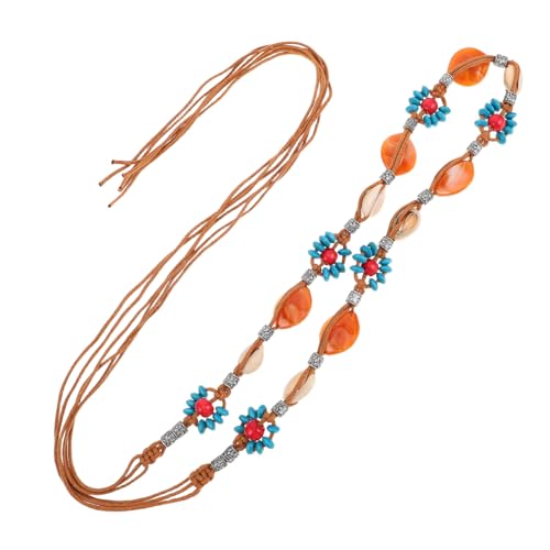 Boho Waist Chain Women's Braided Belt Ethnic Belt Fashion Waistband Adjustable Rope for Dresses