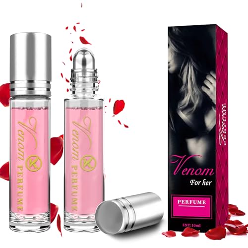 2 Stück Pheromone Parfum Woman, Venom Pheromon Parfüm, Pheromon Parfüm Frauen, Roll-On pure Instinct Pheromone Perfume, Venom for Her, Tragbarer Duft für Frauen