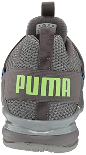 Image of PUMA Mens Axelion Castlerock-Green Glare 13 Medium