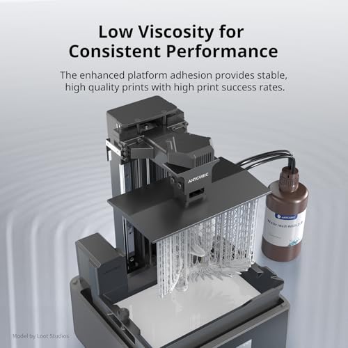 Image of ANYCUBIC Water Washable 3D Printer Resin 2.0 Bundle, 405nm High Precision UV-Curing 3D Resin, Low Shrinkage Photopolymer Resin for LCD Resin 3D Printer (4Packs*1kg White, 4kg in Total)