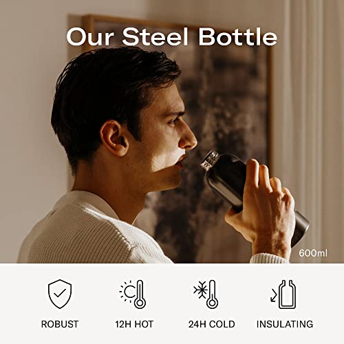 waterdrop® Stainless Steel Water Bottle 600ml, Insulated Water Flask, Double-Walled & Leakproof, Reusable - Image 4