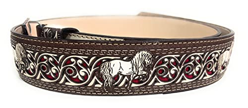 Men's Horse Western Belt, Cinto Charro Laser Cinto Vaquero Caballo3
