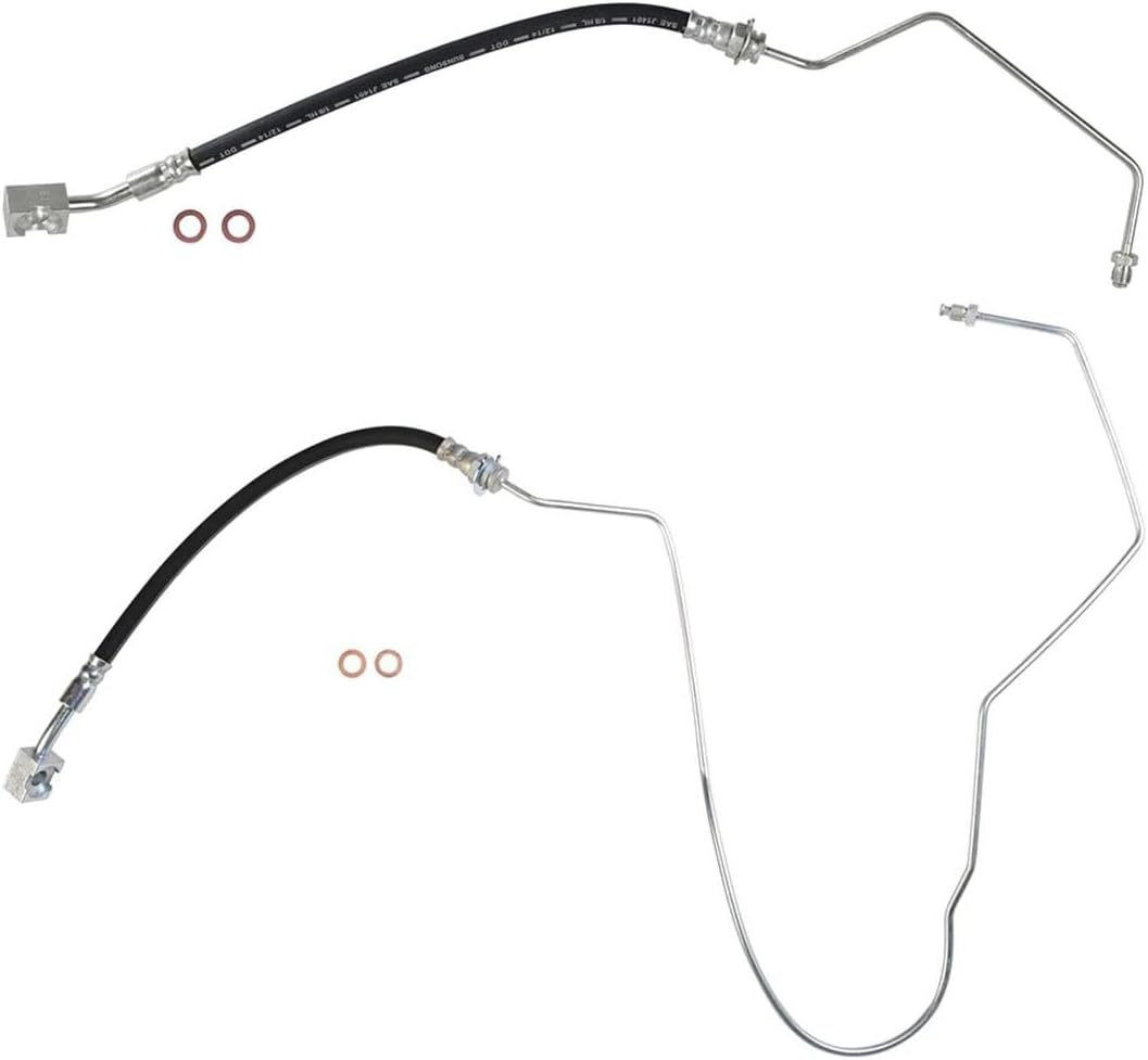 2PCS Front Left Right Brake Line Brake Hydraulic Hose Fits Ford Bronco 1978 1979 Fits Ford F-150 1978 1979