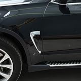 Car Xdrive Emblem Shark Gills Side Air Flow Fender Vent Decoration Cover Trim for BMW X5 f15 X5M F85 2014-2018 (Chrome)