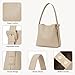 BOSTANTEN Bucket Bag Vegan Leather Shoulder Purses for Women Trendy Adjustable Strap, Khaki