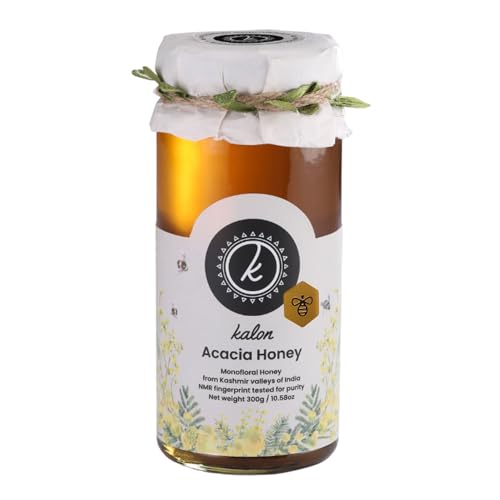 Image of KALON 100% Natural Acacia Honey | NMR Tested | No Added Sugar and Preservatives | Mild Flavour with Floral Aroma - 300 gm