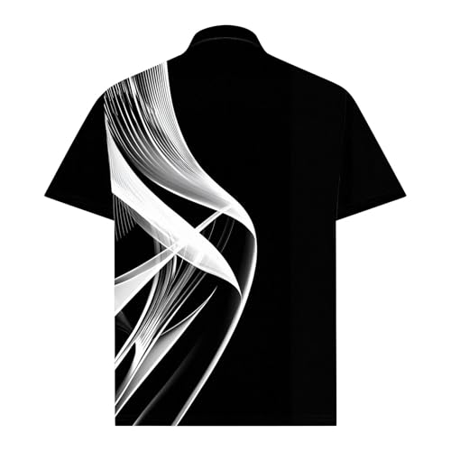 Camisa Polo para Hombre Manga Corta con Cuello de Botones y Estampado Geométrico miniatura 5