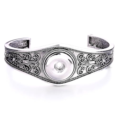 6pcs Snap Charms Bangle Snap Jewelry Bracelets fit 18MM for Women DIY Snap Buttons3