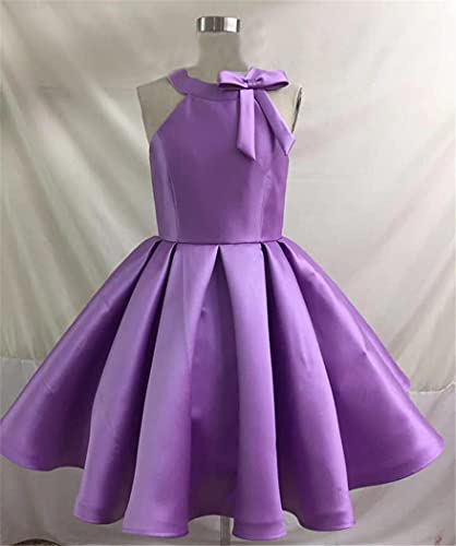 M_RAC Girls Stain Interview Dresses Short Pageant Dress Halter Princess Formal Party Gowns PA0143