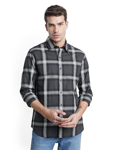 Image of Symbol Premium Men Stylish Checkered Casual Shirt - Regular Fit | Full Sleeve | Pure Cotton | Smart Casual Wear (Available in Plus Size)