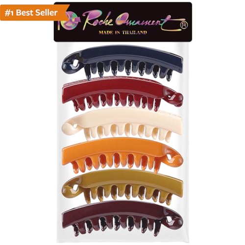Pinzas grandes para cabello banana multicolor pack 6 pcs miniatura 5