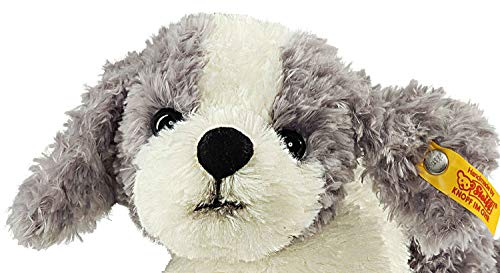 Steiff Tommy Hündchen - 17 cm - Kuscheltier für Kinder - kuschelig & waschbar - grau/weiß (083532) – Bild 2