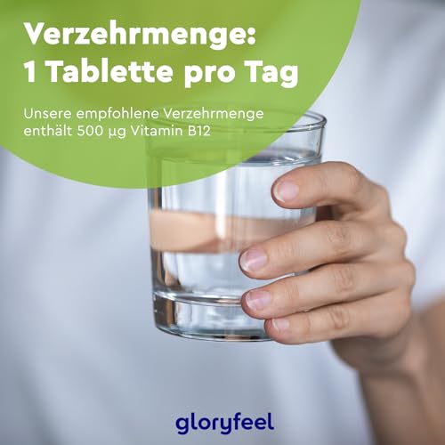 Vitamin B12 Vegan - 400 Tabletten (+1 Jahr) - 500µg B12 Methylcobalamin - Gegen Müdigkeit und Erschöpfung* - Hochdosiert, laborgeprüft, ohne Zusätze & Folat in Deutschland hergestellt