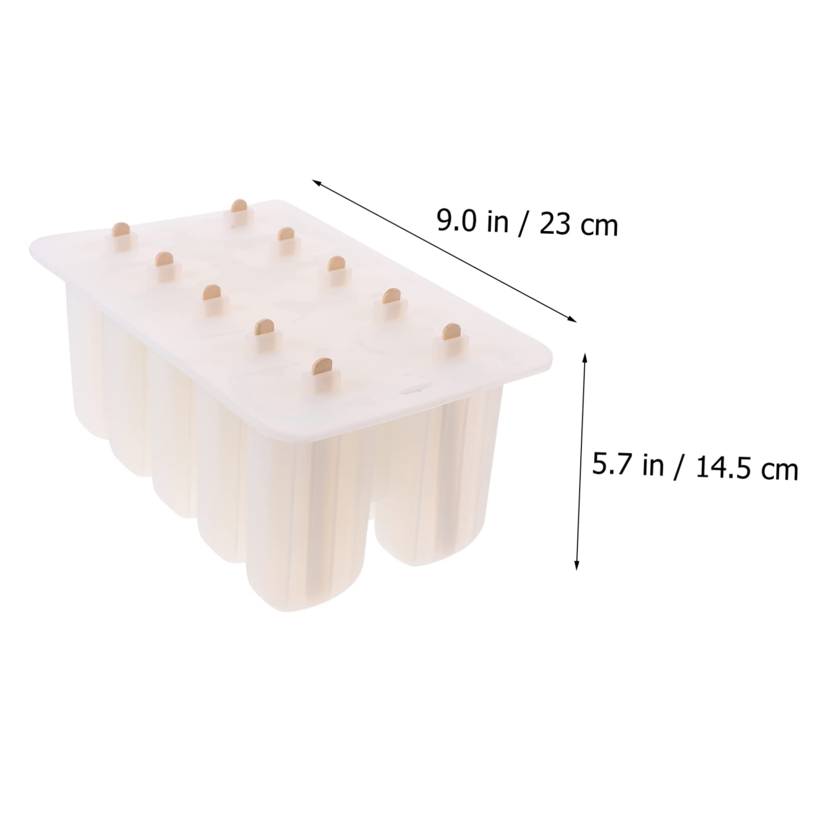 Moule à Glace en Silicone avec Bâtons en Bois, Lot de 10