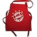 Kochschürze lustig - Beste Köchin der Welt - 80 cm x 73 cm (H x B) - Rot - kochschürze beste köchin - X967 - Schürze und Küchenschürze für Männer und Damen