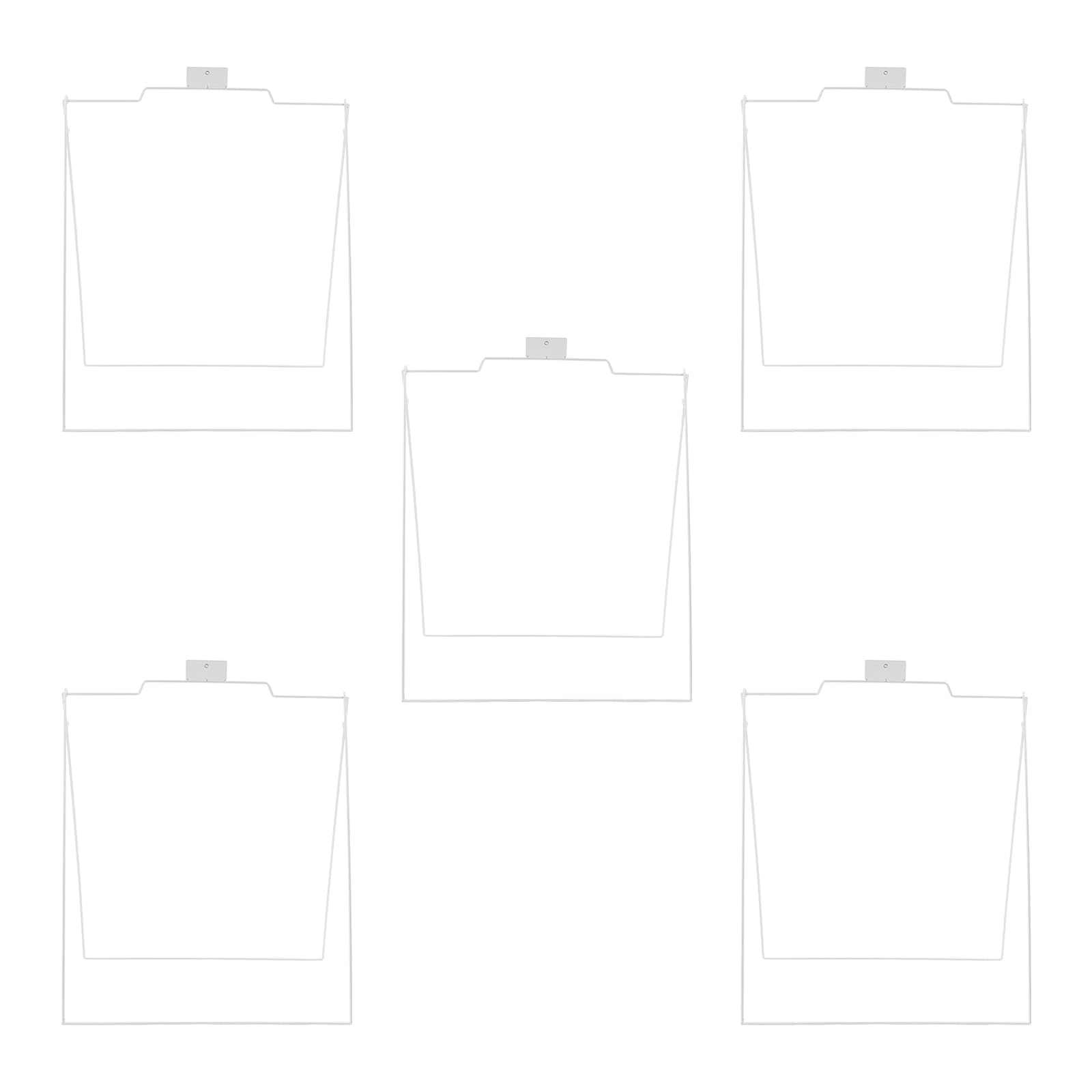 5 Stück Set Doppelseitiger Kundenstopper, Plakatständer für Gehweg und Eingang, doppelseitiges Display für Geschäfte, Events und Restaurants (Silber)