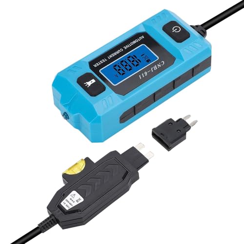 Automotive Circuit Fault Probe Tester 20A 48V, LCD Car Fuse Checker with Front Light for Garage Roadside Vehicle Electrical Maintenance
