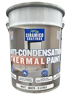 SIRAMICO COATINGS Anti Condensation Thermal Paint | 1 & 5 Litres - Matt White | British Made (5 Litres)