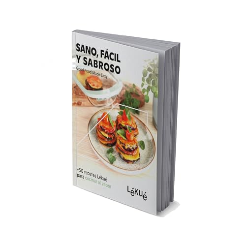 Lékué Libro de recetas Estuche de vapor, 'Sano fácil y sabroso'