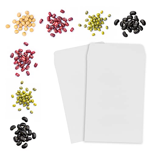Miniatura 3 de 100 Sobres Pequeños De Semillas Blancas, Mini Paquetes De Papel Kraft Para Monedas, Salarios, Cuentas O Sellos 10 X 6 Cm