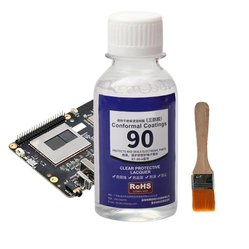 Conductive Paint for PCB Repair, 100ML Transparent Protective Coating,Waterproof Quick-dry Clear PCB Board Repair with Brush - for Insulating Bonding Electronic Components Led Lights Terminal